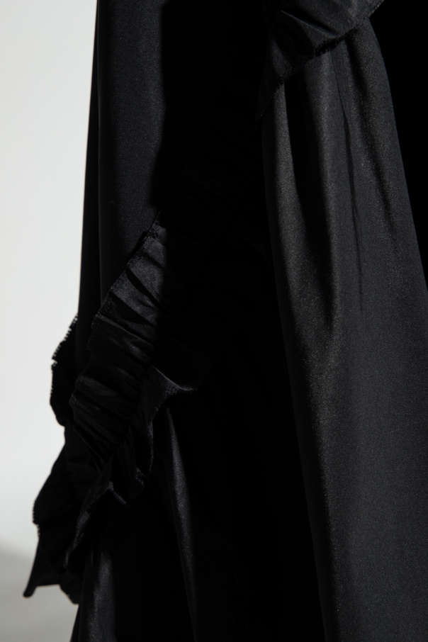 ワンピース ALEXANDER MCQUEEN Women Long Skirts 807985QEAFP1000 Black Alexander McQueen Fluted Crepe Maxi Skirt, $1,275 | NET-A